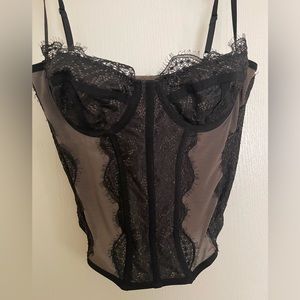 Urban Outfitters Black Lace Tank Top